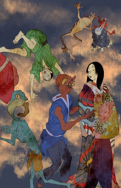 和風妖怪 イラスト faef79df-e718-4c3e-9fec-