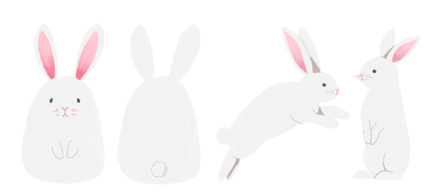 【無料素材】うさぽん【透過素材】