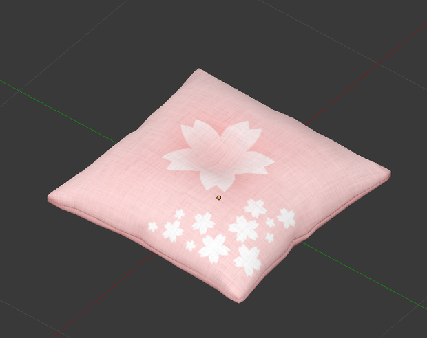 座布団　3Dモデル