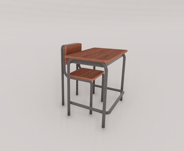 建築課題用｜学校家具3D 生徒机椅子セットモデル（SketchUp .skp）