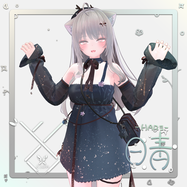 VRChat想定衣装モデル 【「晴」HARE 】（萌・桔梗・セレスティア用）