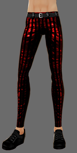 Red and Black Skinny Jeans (Plain and Torn Versions)