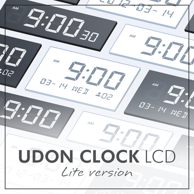Udon Clock LCD Lite