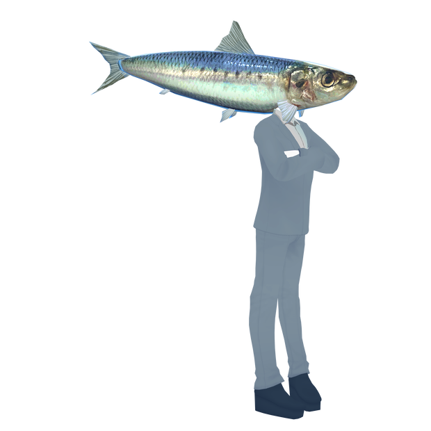 [clusterとVRChat対応]イワシのフィッシュヘッド
