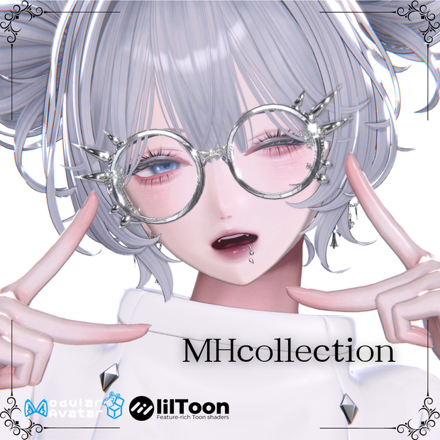 【VRC想定】【MA対応】MH Wavepunk眼鏡 