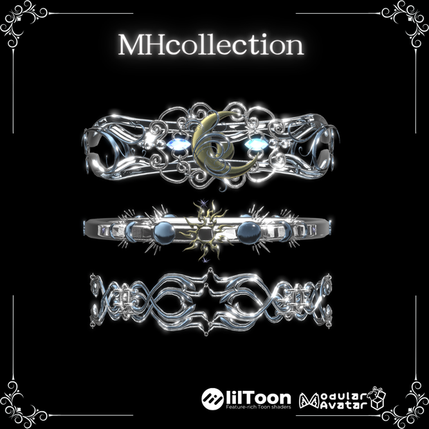 【VRC想定/18アバター対応】【MA対応】MH SOL&LUNA Bangle