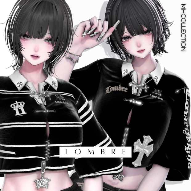 【VRC想定/16アバター対応】【MA対応】MH Lombre tops＋necklace