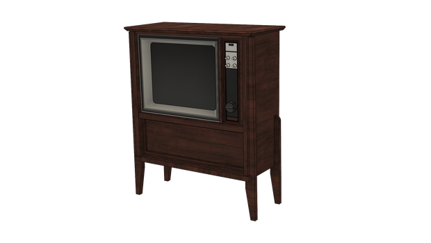 VRChat向け 3Dモデル【レトロテレビ】T-76C（フリーサイズ）