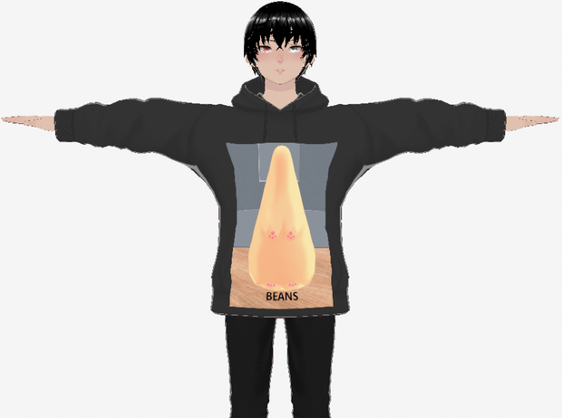Snail hoodie + male avatar カタツムリのシャツ + 男性アバター