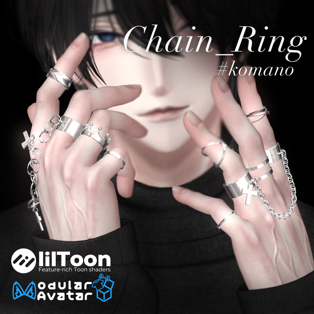 【VRChat向け3Dモデル】Chain_Ring / 家電りょう販店