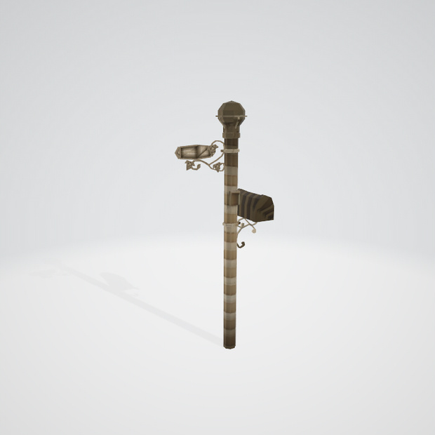 3dモデル　ポスト