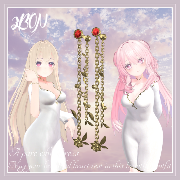 【無料】⚜A pure white dress Earrings⚜