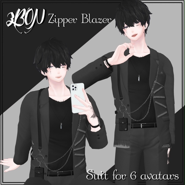 Zipper Blazer (for Minase, Grus, まき, 壱鬼, ハウラ, Anri)