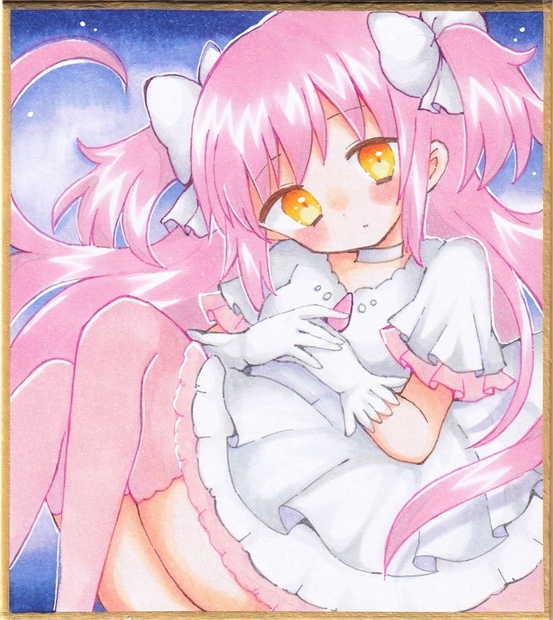 まどマギ 手描き色紙 あかにのお店 Booth