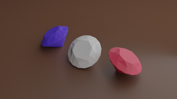 BrillantCut Diamond(Red Blue White)