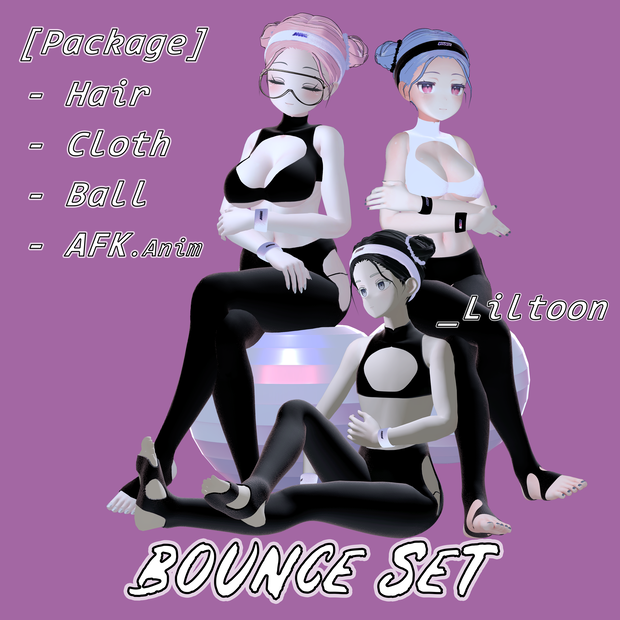 【VRC】Bounce Sets for Selestia, Kikyo, Grus 「セレスティア, 桔梗, Grus」
