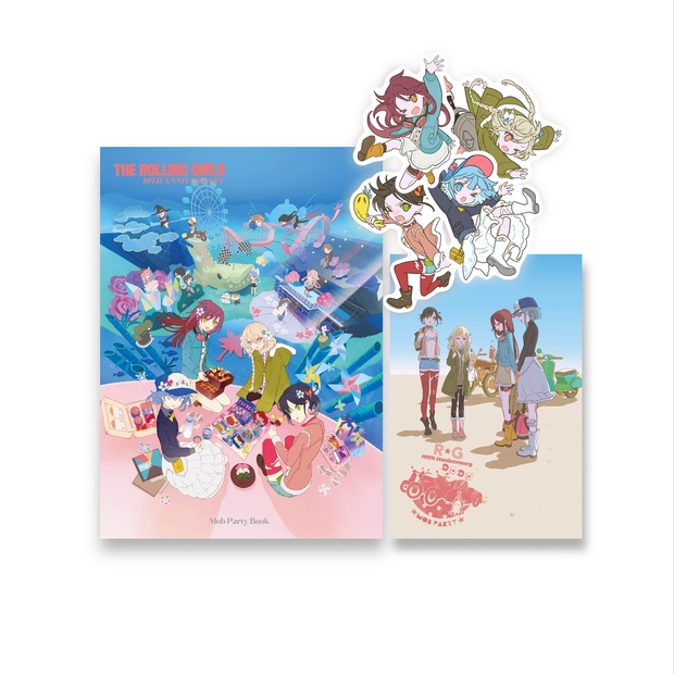 「ローリング☆ガールズ」　10周年記念本＆ステッカーセット(サイン入りポスカ付き ローリング☆ガールズ」 10周年記念本＆ステッカーセット(サイン入り