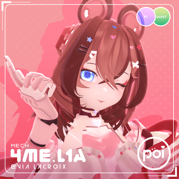 Amelia Mouse Robot, 3D Avatar for VRChat