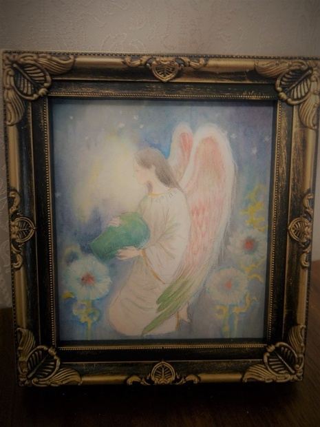 水彩画　額装あり「蔵」280×230 水彩画 額装あり「蔵」280×230