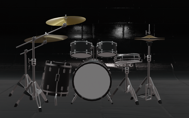 ドラムセット(3DCG   blendファイルとunitypackage)