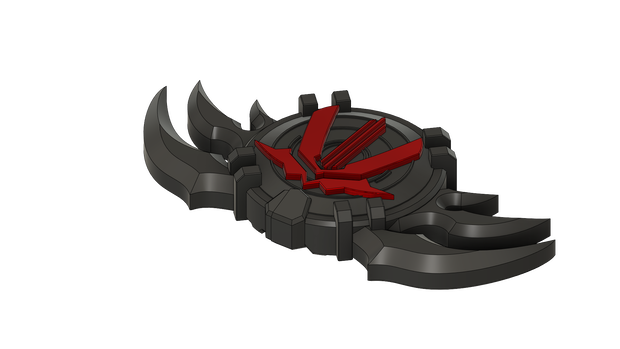 KAMENRIDER KOKURANKEN SIKKOKU EMBLEM STL OBJ FBX