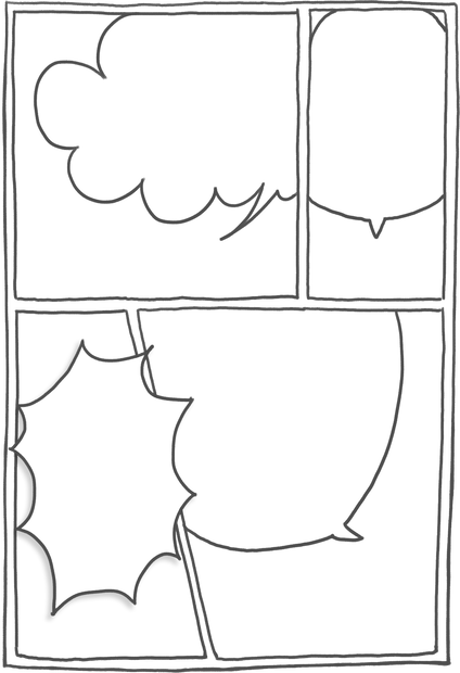 デジタル文具　手描き風ふきだしふせん
