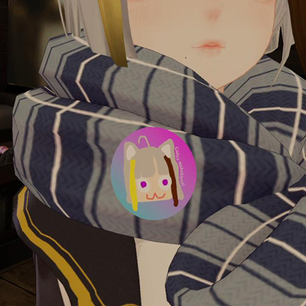 【無料】猫日和きゃりこ 缶バッジ3Dモデル[指描ききゃりこ]