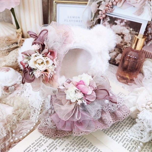 コスマス用 ) pink bouquet♡くま耳 着ぐるみ ぬい服 - kana✼ぬい服 