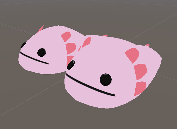【VRChat想定】Axolotl Slipper　ウーパールーパースリッパ