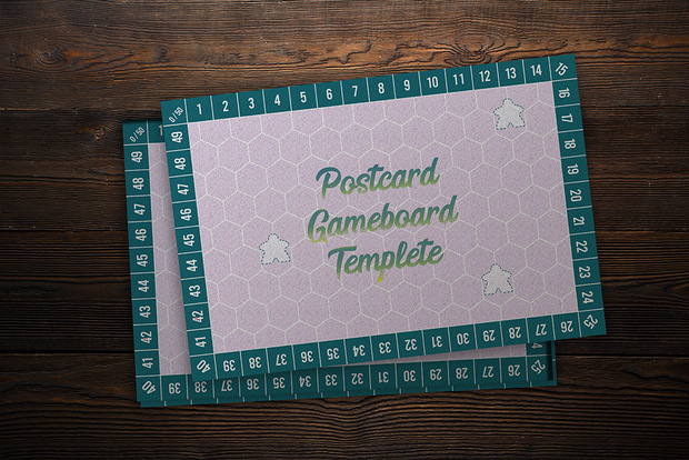 POSTCARD GAMEBOARD TEMPLETE