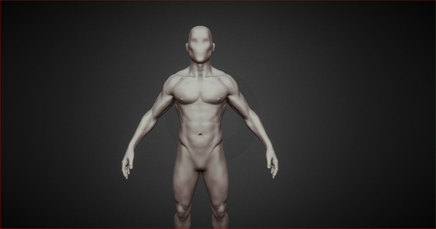 男性ボディベースメッシュ（ハイポリ）3Dキャラクター3DモデルVRChat Male body base mesh (high poly) 3D Characters 3D Model VRChat