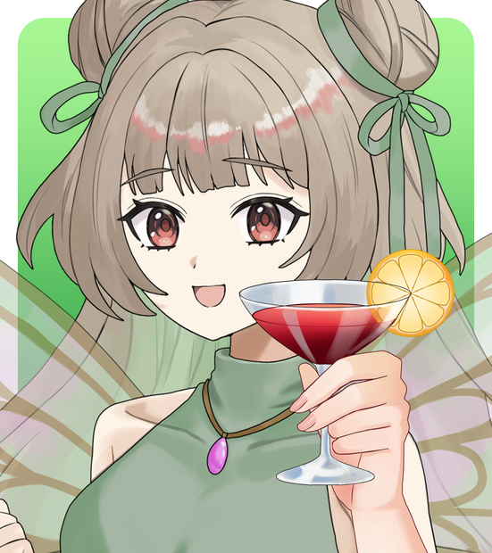 カクテルを持つ手