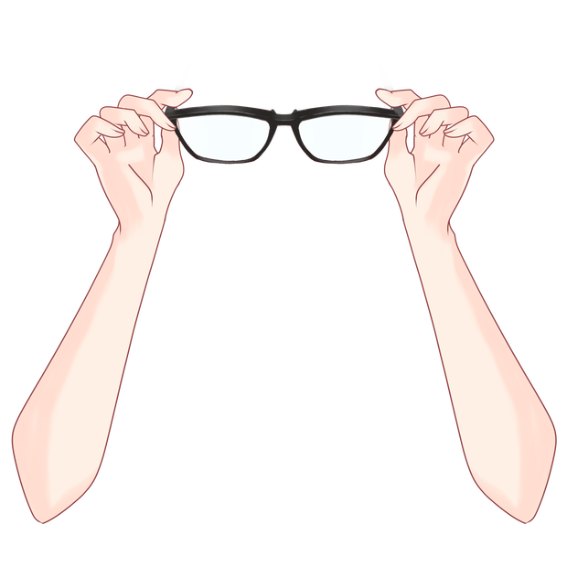 【配信者向け】黒縁眼鏡素材