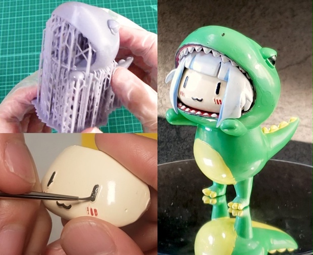 【3d printer data free】3Dプリンター用 Dino Gura　無料データ【Gawr Gura】