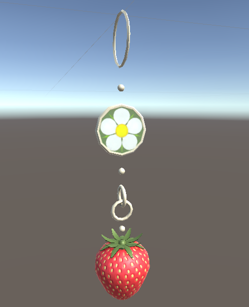 [3Dモデル]いちごのイヤリング