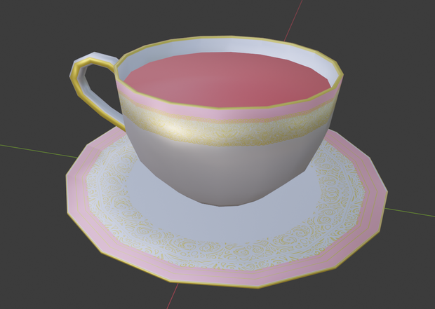 無料版あり[VRC使用想定３Dモデル]ティーカップ