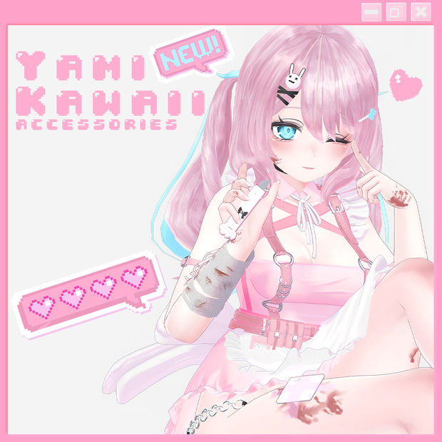 [3D Model]Yami Kwaii Accessories Pack 病みかわいい (Aconite0101 x llllo0)