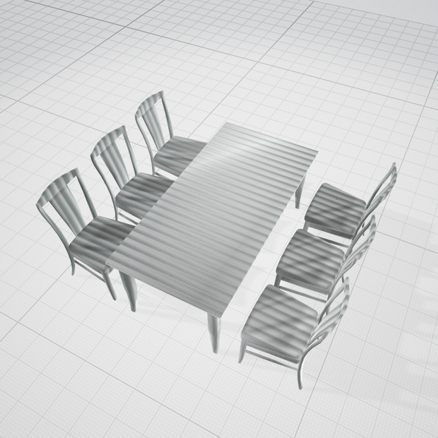 ３dモデル　ダイニング　イス　テーブル　obj 