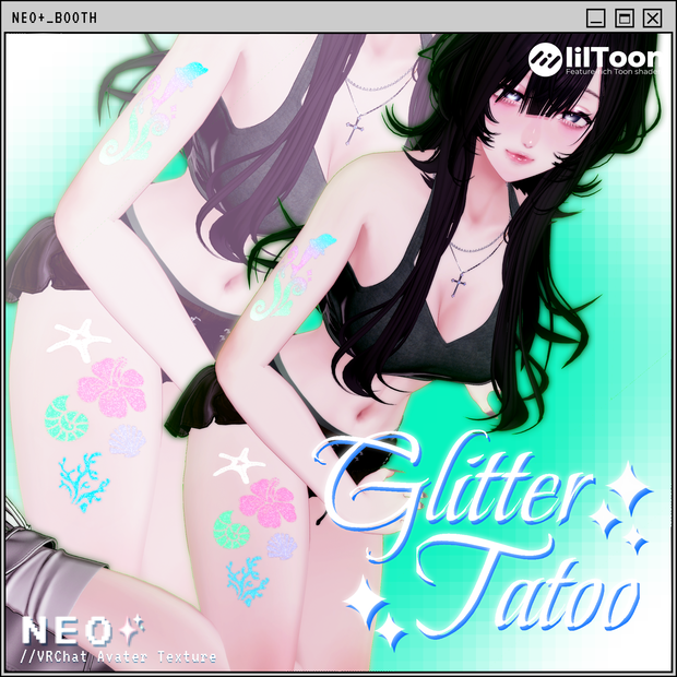 【For 4 Avatars】Glitter Tatoo TEXTURE_neoplus02