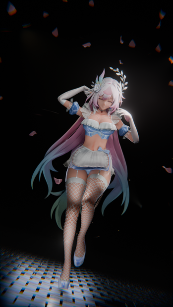 【模型配布】 崩坏：星穹铁道 昔涟 蓝色女仆装