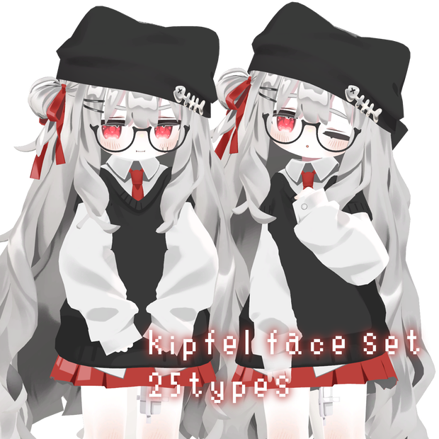 ♡ hetare face set【25types】♡
