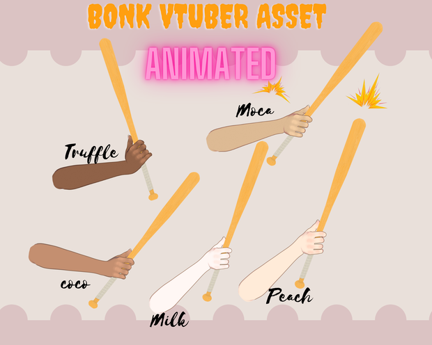 Bonk Gif vtuber asset- Animated vtuber  hand Asset for vts, Twitch Redeem,【VTuber素材】小物を持つ手, アニメーション Vtuber アセット