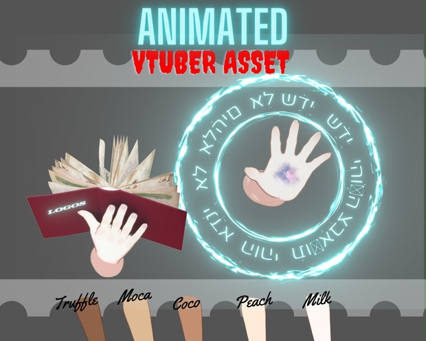 Animated magical vtuber asset, vtuber hands Asset for vts, Twitch ...