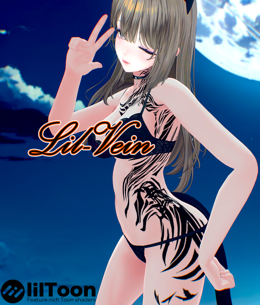 【VRC想定】Tatoo_Lil-Vein【海咲-Misaki-専用】