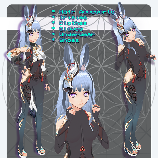 Shenhe full set Genshin Impact Vroid