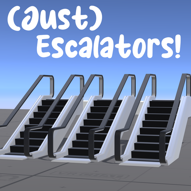 (Just) Escalators! （ただ）エスカレーター！ v1.4 [VRChat prefab for worlds]
