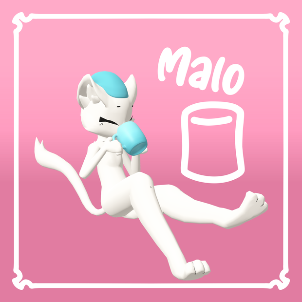 Malo [マロ] v1.2.1 (VRChat Marshmallow Cat Avatar) 