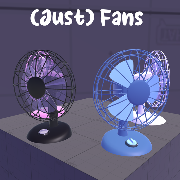 (Just)Fans (ただ)扇風機 [VRChat interactable prop]