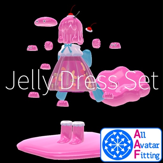 【VRC想定】ゼリードレスセット / Jelly Dress Set - だまこや - BOOTH