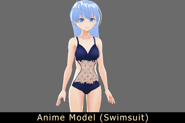 【Anime Character】Rei (Swimsuit/Unity 3D)